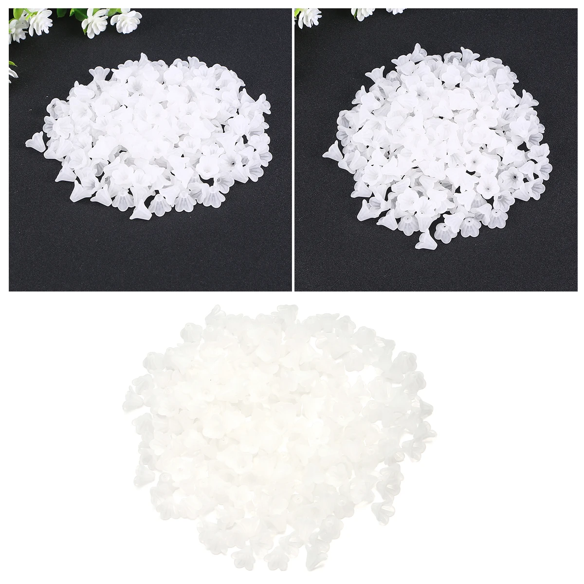 

Acrylic Flower Petals 200G White Trumpet Shape Diy Jewelry Accessories Handmade Necklace Earring Bracelet Making Plastic