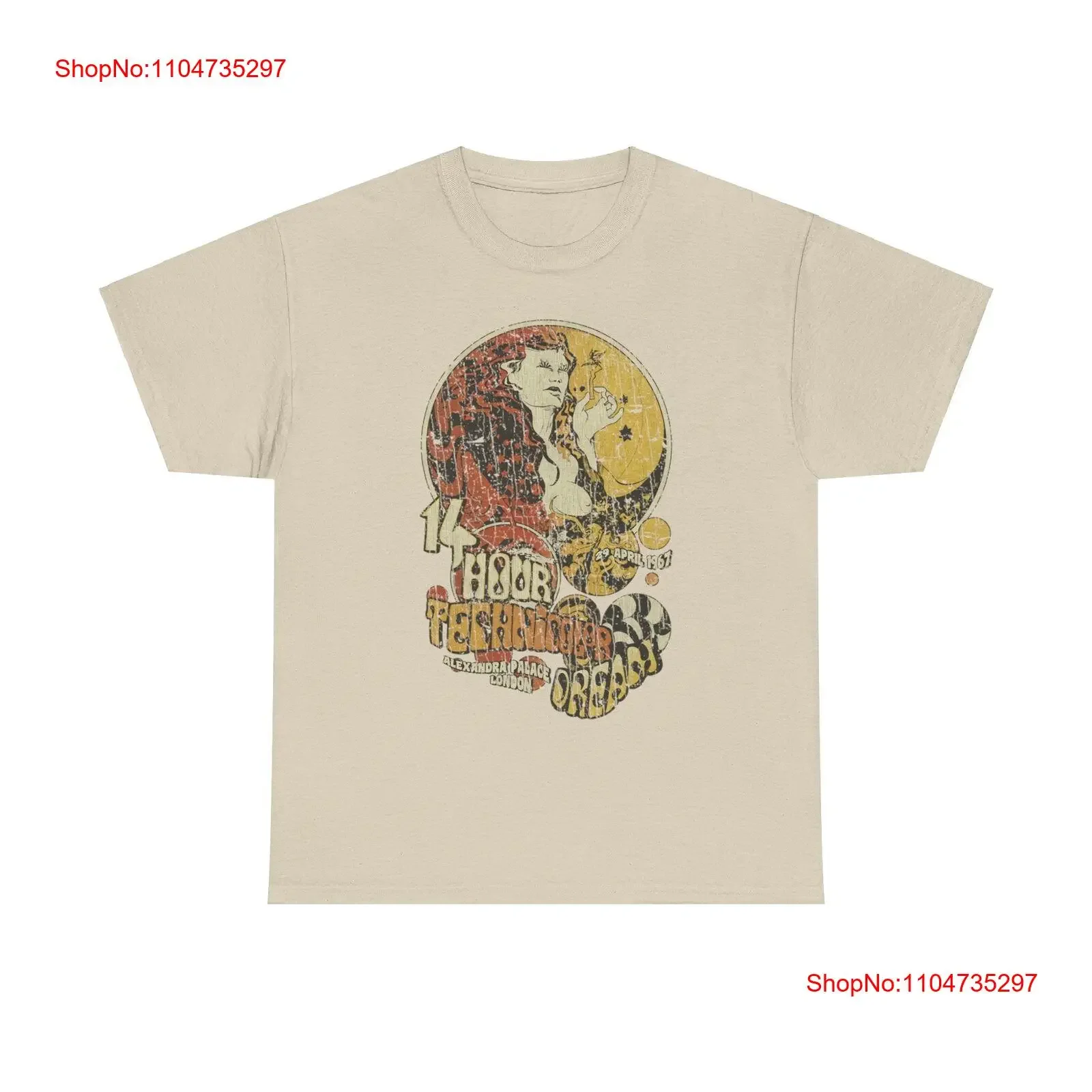 As 14 horas technicolor sonho 1967 londres psicodélico concerto musical t camisa vintage lavado casual gráfico esticado ligeiramente