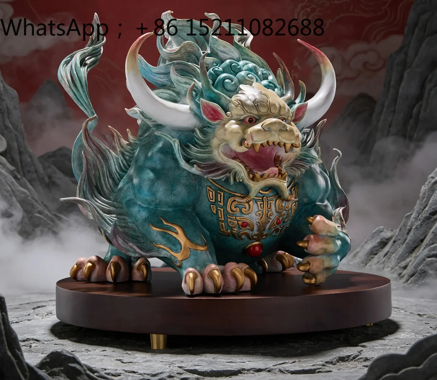 SCY Shanhaijing Divine Beast Taotie Ornament Brass Office Desktop Home Living Room Decoration Business Housewarming Gifts