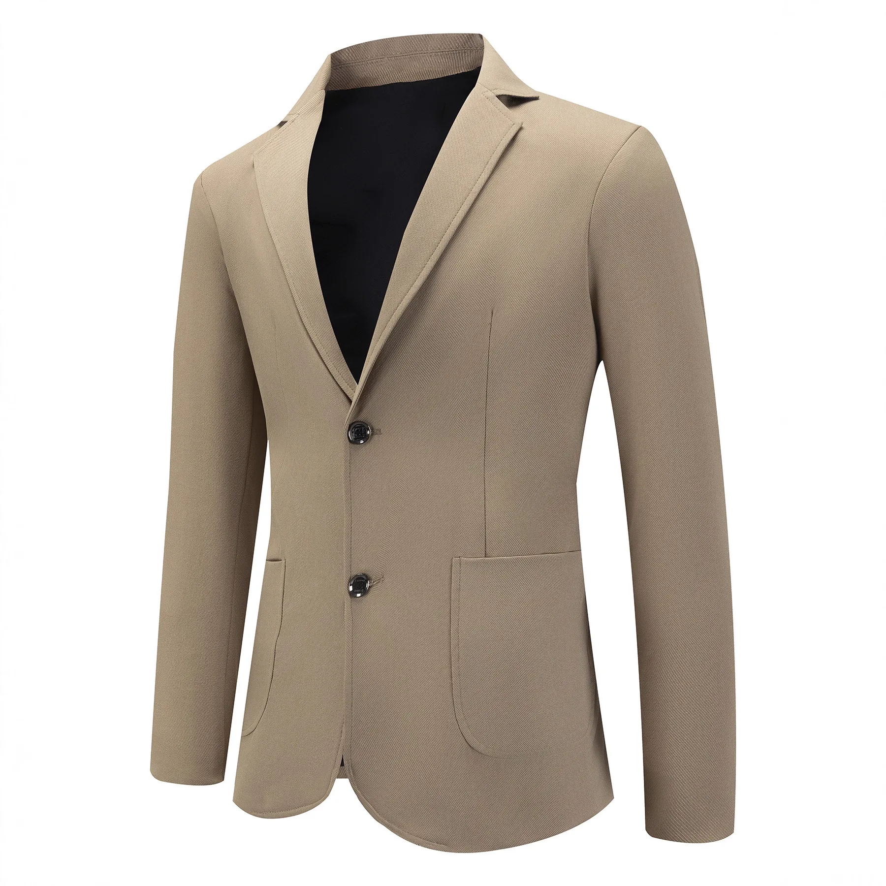 

Men's Spring And Autumn Casual Blazer Single-breasted Jacket Lightweight Polyester Lapel Blazer