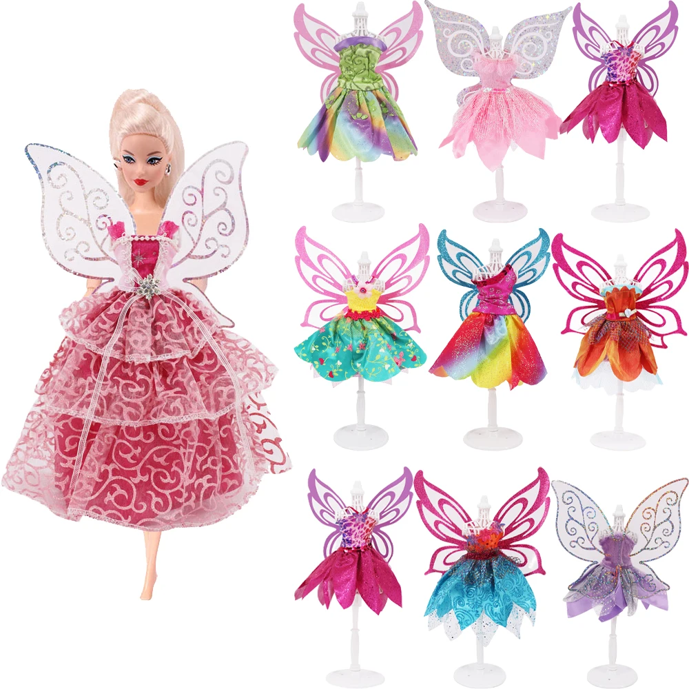 

Doll Clothes Doll Accessries Fairy Dress Colorful Butterfly Elf Dress For 11.8 inch 30CM Doll Fairy Tale Characters Girl's Gift