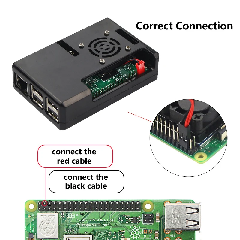 Imagem -03 - Raspberry pi Modelo b Plus com Wifi Bluetooth Estojo Abs Ventilador Cpu 3a Alimentação Interruptor Ligar e Desligar Dissipador de Calor Rpi56