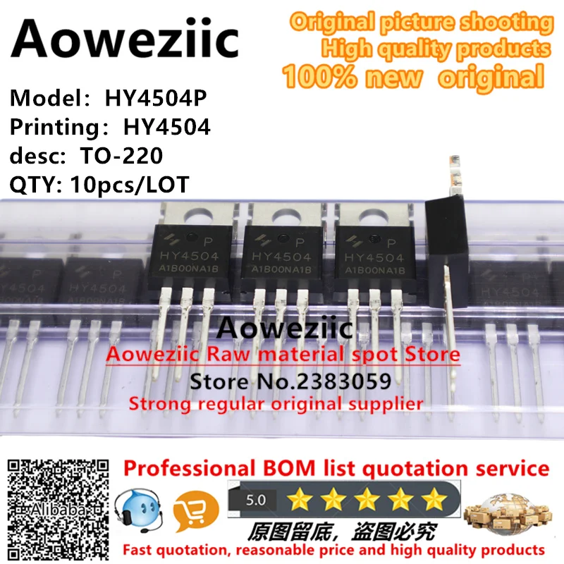 

Aoweziic 2021+ 100% new original HY4504P HY4504 TO-220 N-Channel Field Effect Transistor 40V 250A