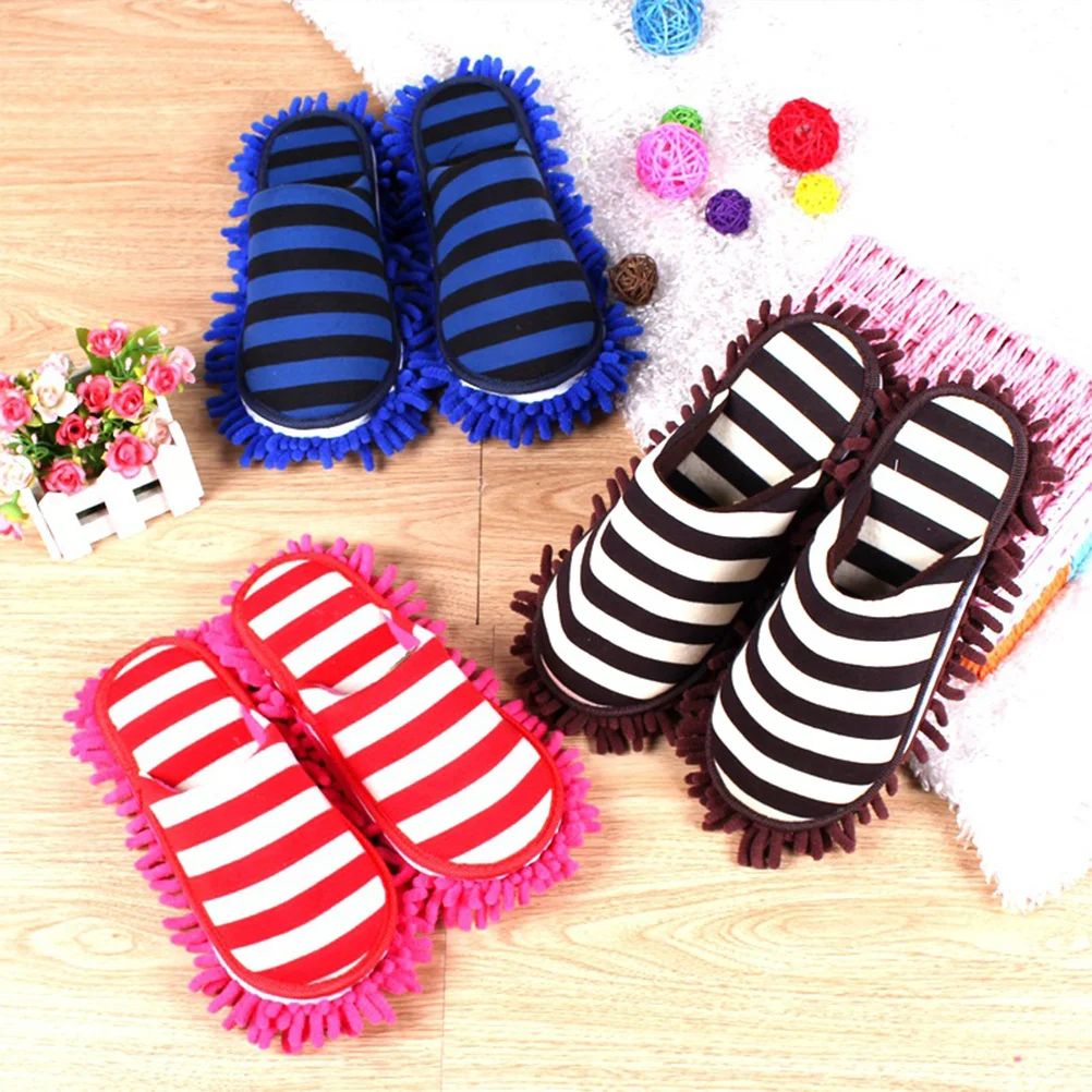 

1Pair Microfiber Mop Shoe Cover Lazy Floor Cleaner Slipper for Home Car Window Lazy Mop Slippers Lay Shoe Cover