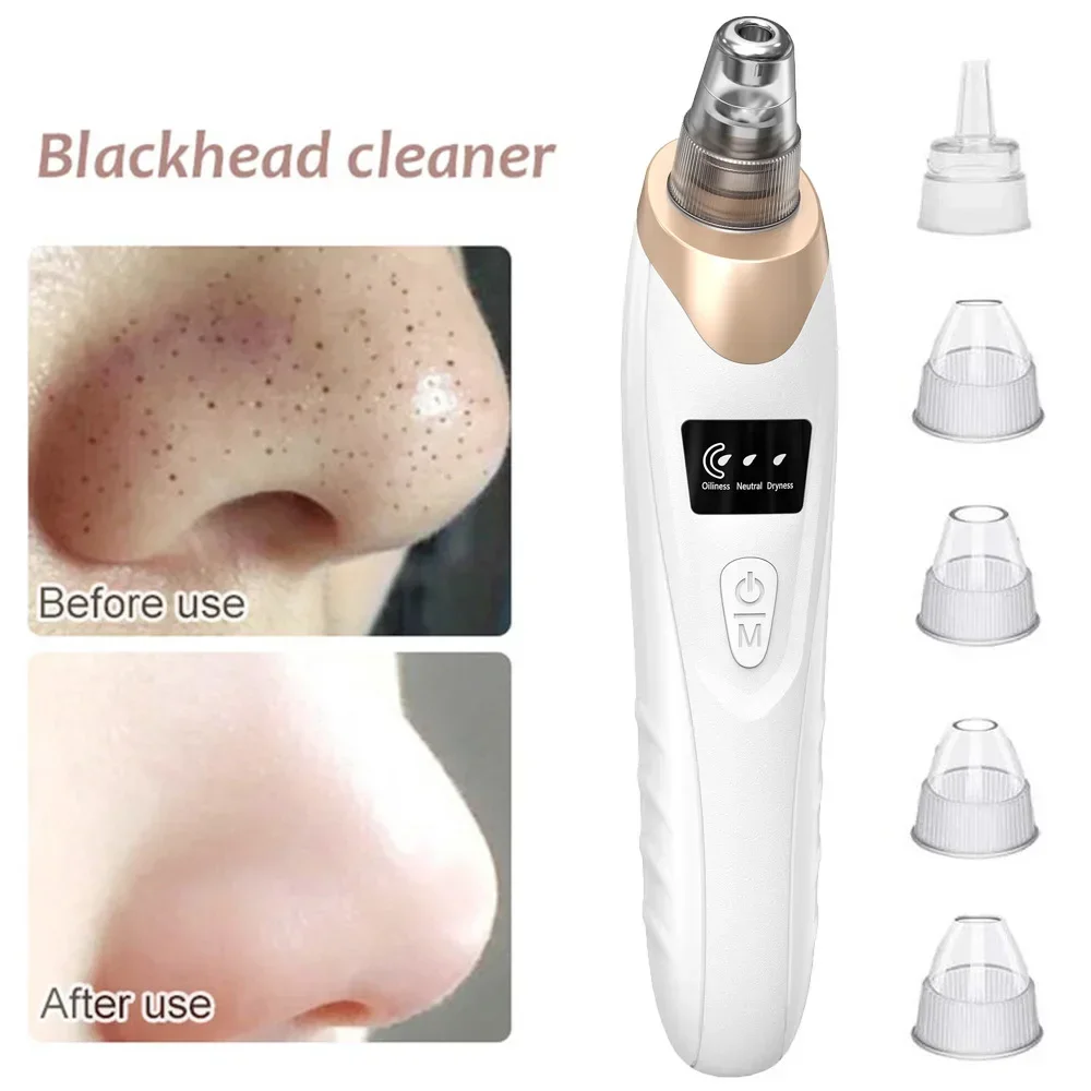 ใหม่ 5 ดูดทําความสะอาดรูขุมขนบนใบหน้าแบบชาร์จไฟได้ Blackhead ชุดสูญญากาศไฟฟ้าสิว EXTRACTOR เครื่องมือสําหรับสตรี