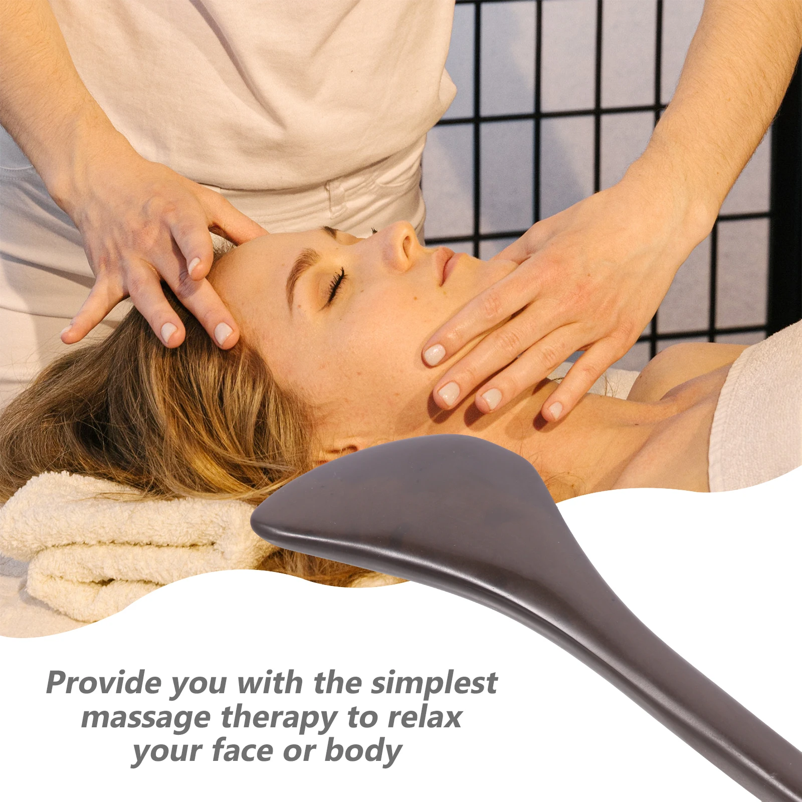 

Face Massager Tool Gua Sha Stone for Facial and Body Scraping Relaxation Therapy Portable Beauty Health Scraper for Women