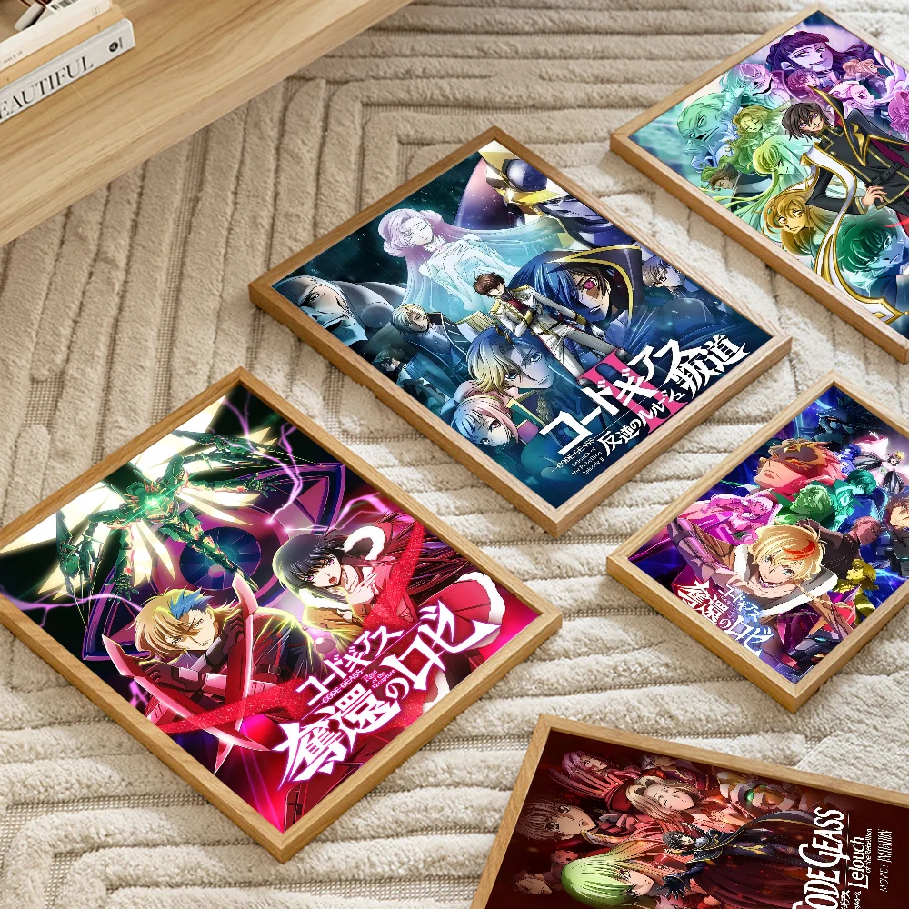 Code Geass Zero Anime Poster Self-adhesive Art Poster Whitepaper Prints Posters Artwork Aesthetic Art Wall Painting