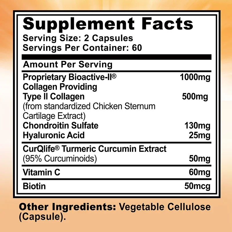 Colágeno de articulación de triple acción con colágeno tipo II: promueve la función y la flexibilidad de las articulaciones saludables