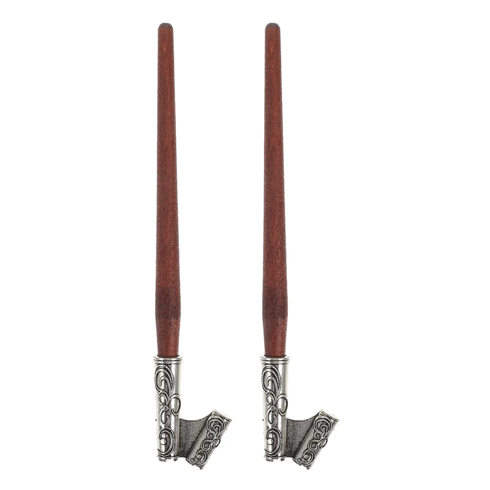 2 Pcs Dip Pen Handles Student Stationery School Supplies Fountain Ink Comics Alloy Oblique Holders
