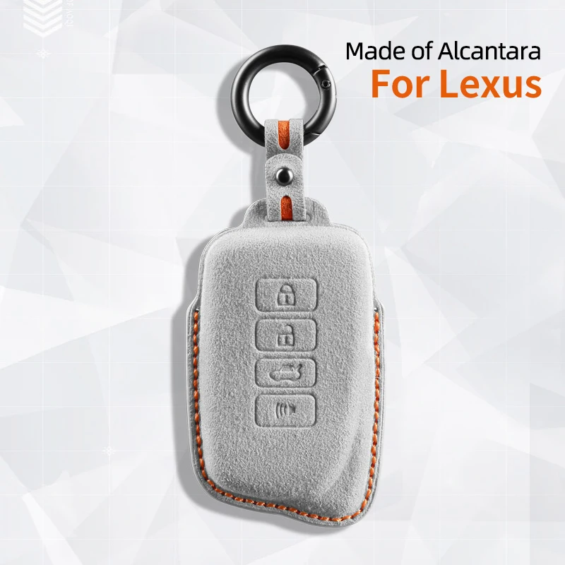 car Key Case Cover Holder Key Shell suede For For Lexus ES UX UX 300e NX LC NX GS RX GX RC 200 250 350 LS 450H 300H Keychain