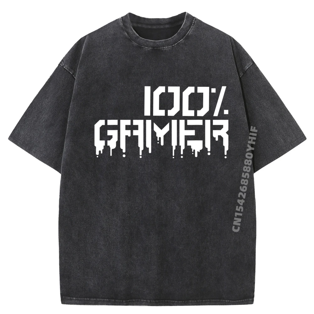 

Funny Video Games Gamer Controller Computer For Streetwear Men's Shirt Outdoor Washed T-shirt Printed