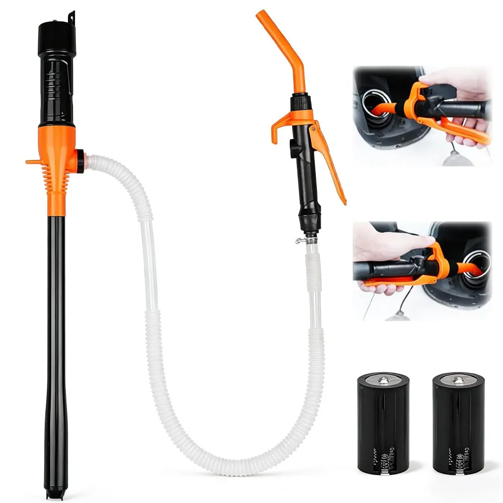 Electric Fuel Transfer Pump, Battery Powered – 2.2GPM Portable Siphon Pump, Handheld Liquid Transfer Pump (Without Battery).