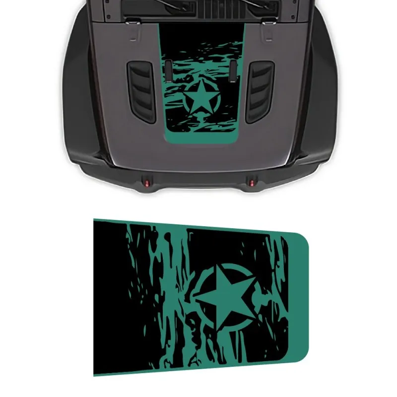 Car Vinyl Stickers For Jeep Gladiator hood stripes with motion effect compatible Sport decals