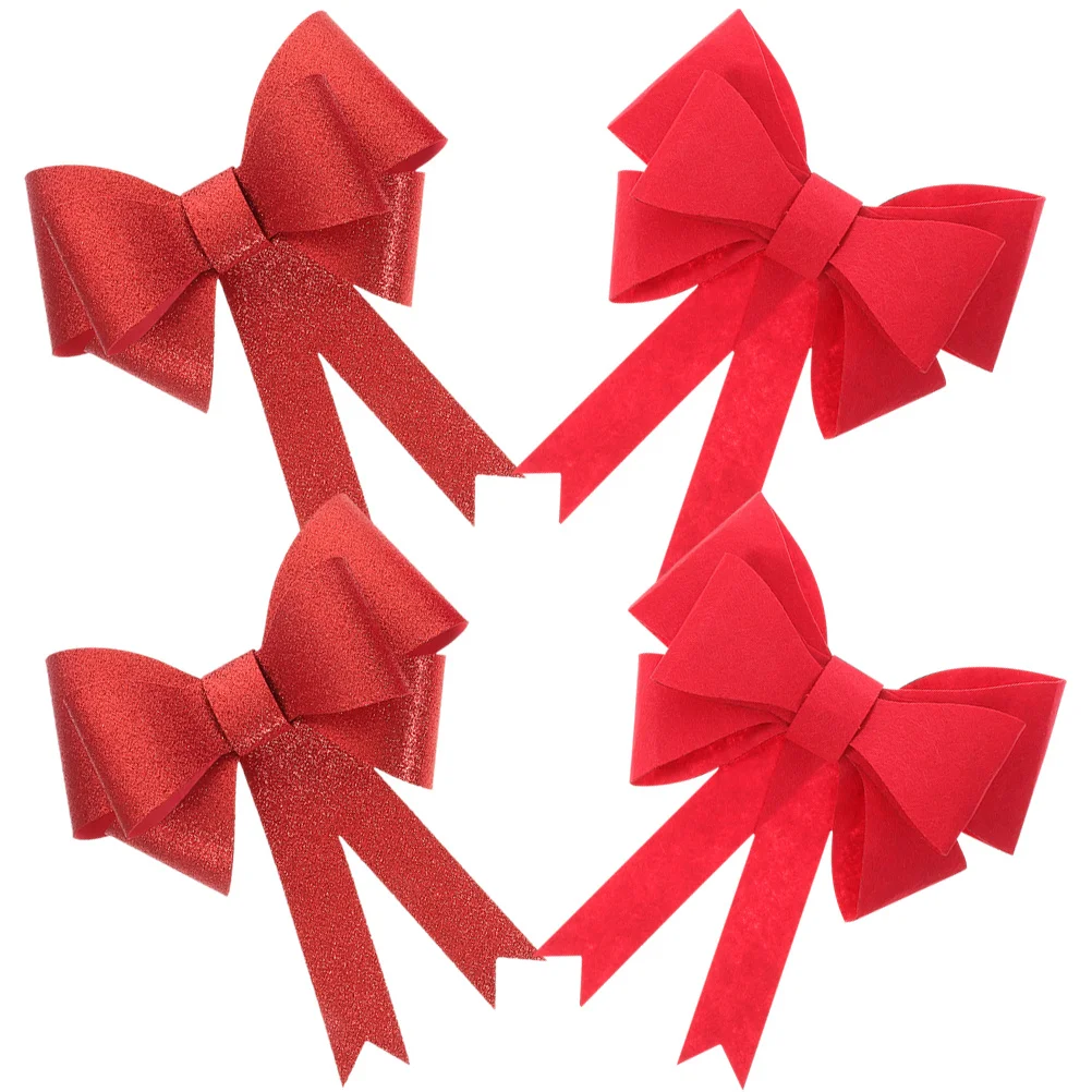 

4Pcs Red Bow Curtain Holdbacks Wedding Decor Tying Bowknot Home Curtain Ties Gift Large Red Bow Wedding Decor Photo Props