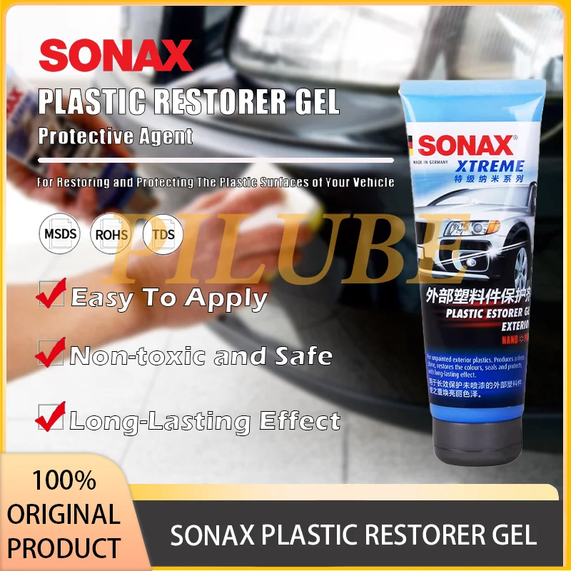 

SONAX PLASTIC RESTORER GEL для ухода за внешним пластиком и реставрацией. Оригинальный продукт.