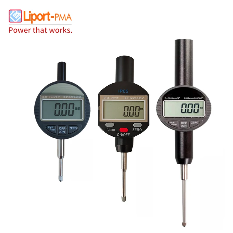 Range 0-12.7mm 0-25.4mm 0-50.8mm High Precision Digital Dial Indicators Digital Micron Indicator Gauge Micrometer Gauge Tool