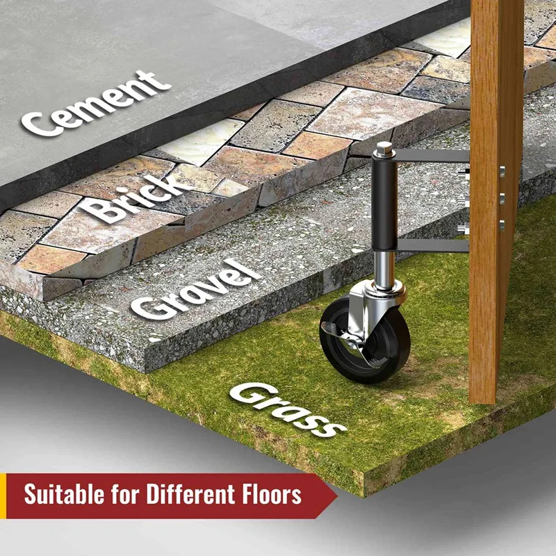 ABXH Heavy Duty Gate Caster, Spring Loaded Gate Wheel, Swivel Gate Caster Wheel For Wooden Gate And Fence 220LBS Capacity