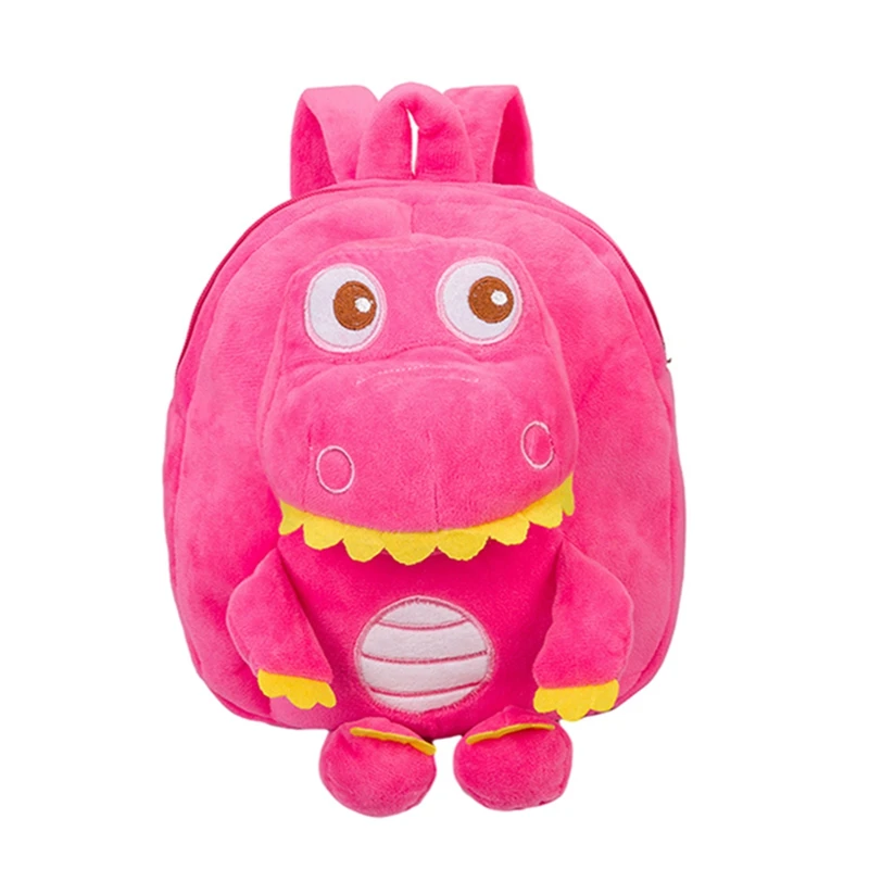 Kawaii Plush Backpack for Toddlers Boys and Girls Plush Cartoon Dinosaur School Backpack Suitable for Outings Camping and Zoos