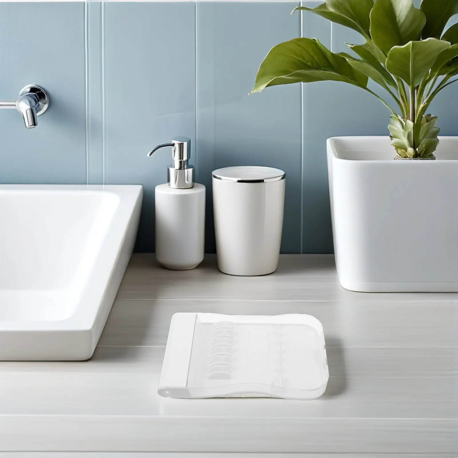 

2Pcs Water Flosser Case Transparent Flosser Dispenser Compact Tip Storage Organizer for Travel Home Dustproof Nozzle Tips Holder