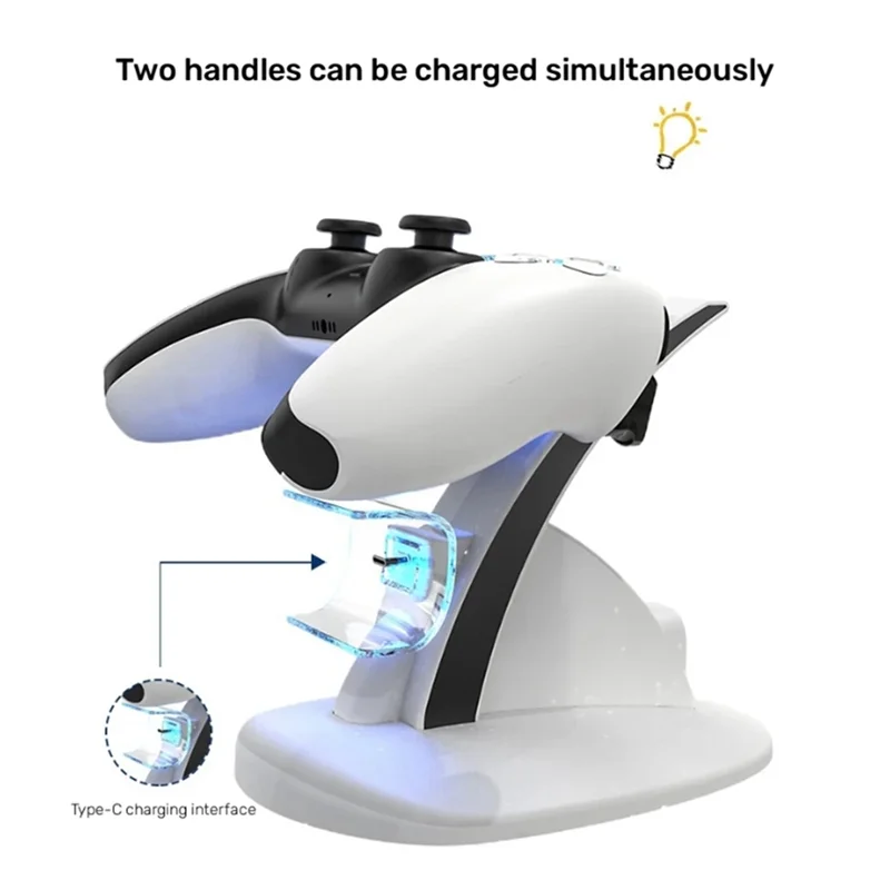 Игровой контроллер для PS5 HBP-253 Беспроводные зарядные устройства типа самолета Базовая док-станция 2-4.5H B