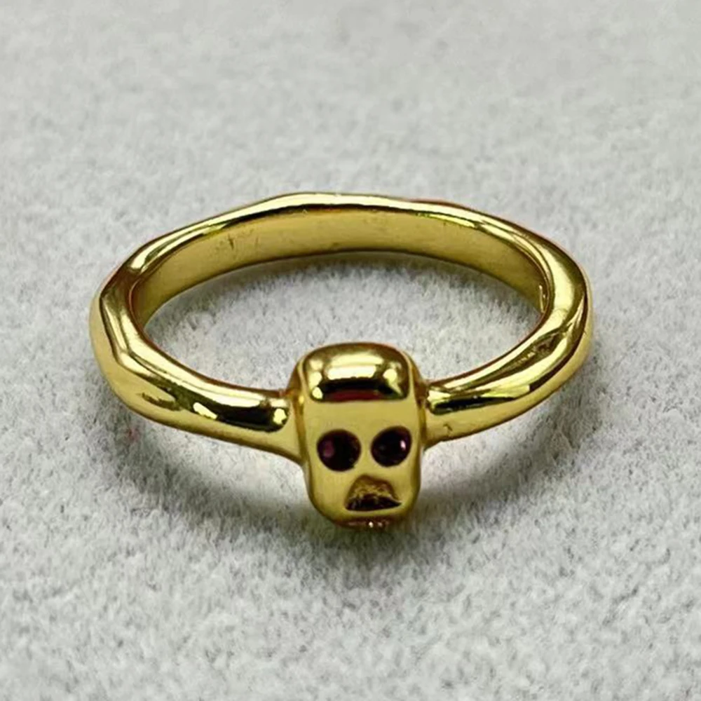 Anillo de calavera exquisito de alta calidad para mujer, joyería romántica para vacaciones, paquete de regalo, europeo y americano, 2023