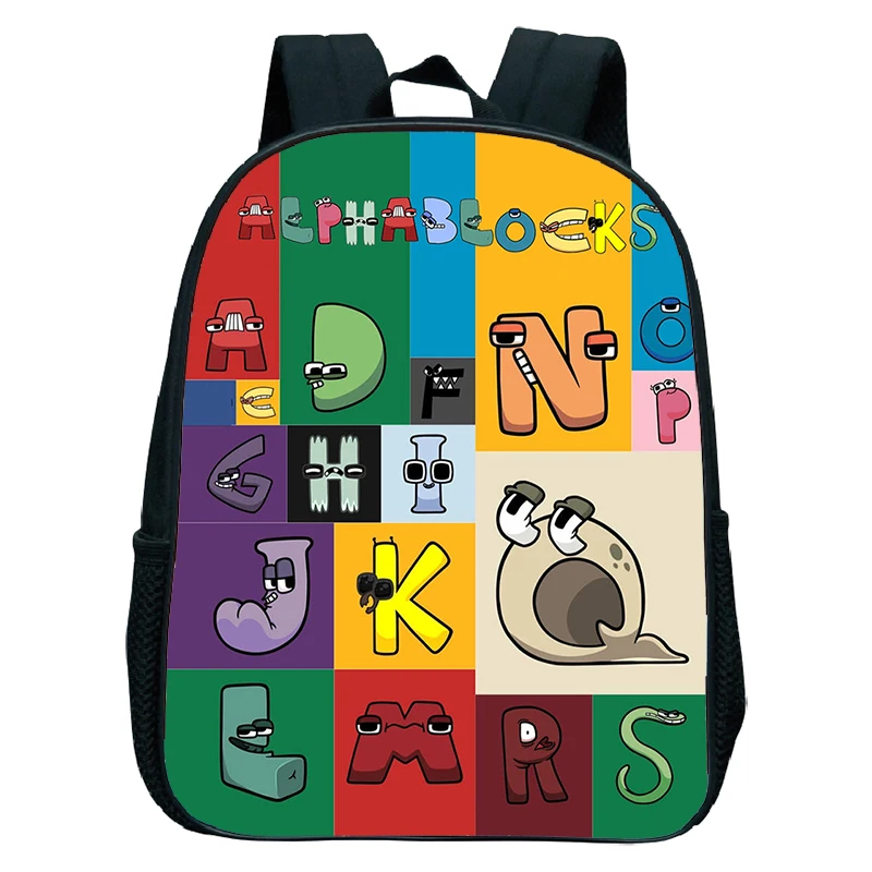 Alphabet Lore Print Children Backpack Small Bookbag Kids Waterproof Backpack Funny Letter Kindergarten School Bag for Boys Girls