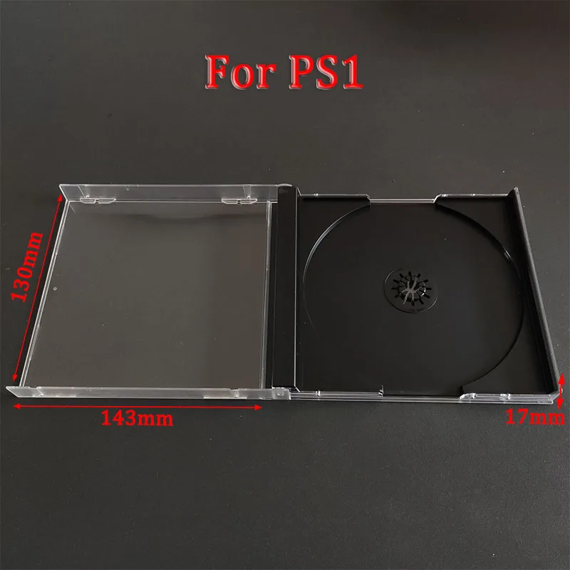 Coque de rangement pour disque de jeu PS1 PlayStation 1, haute qualité, couvercle en plastique Transparent, support de stockage pour disque unique, 1 pièce