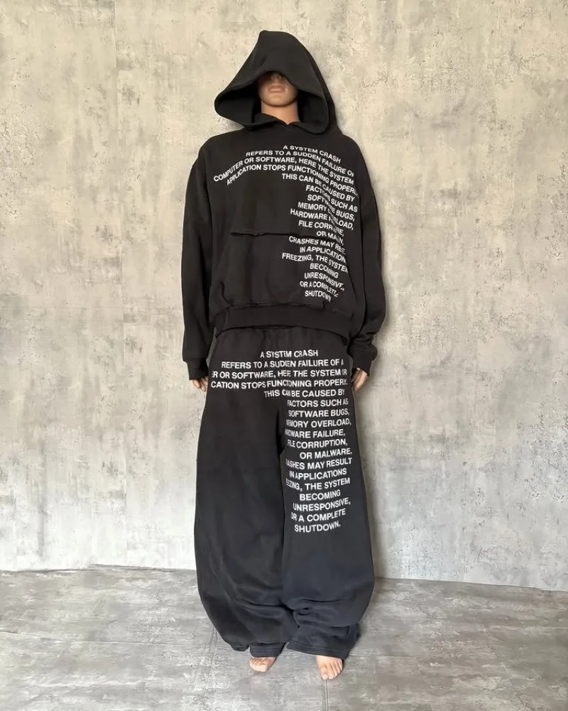 Y2K Pantalon Baggy Décontracté Femmes Haut Streetwear Pantalon Imprimé Hip Hop Pantalon de Survêtement Harajuku Rétro Streetwear Joggers Hommes Pantalon Long