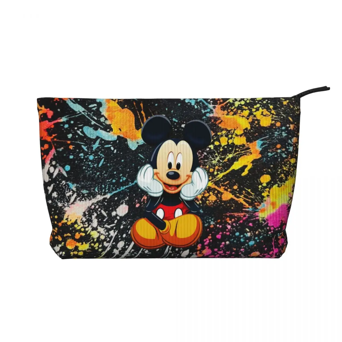 Custom Mickey Mouse Toiletry Bag for Women Makeup Cosmetic Organizer Lady Beauty Storage Dopp Kit Case