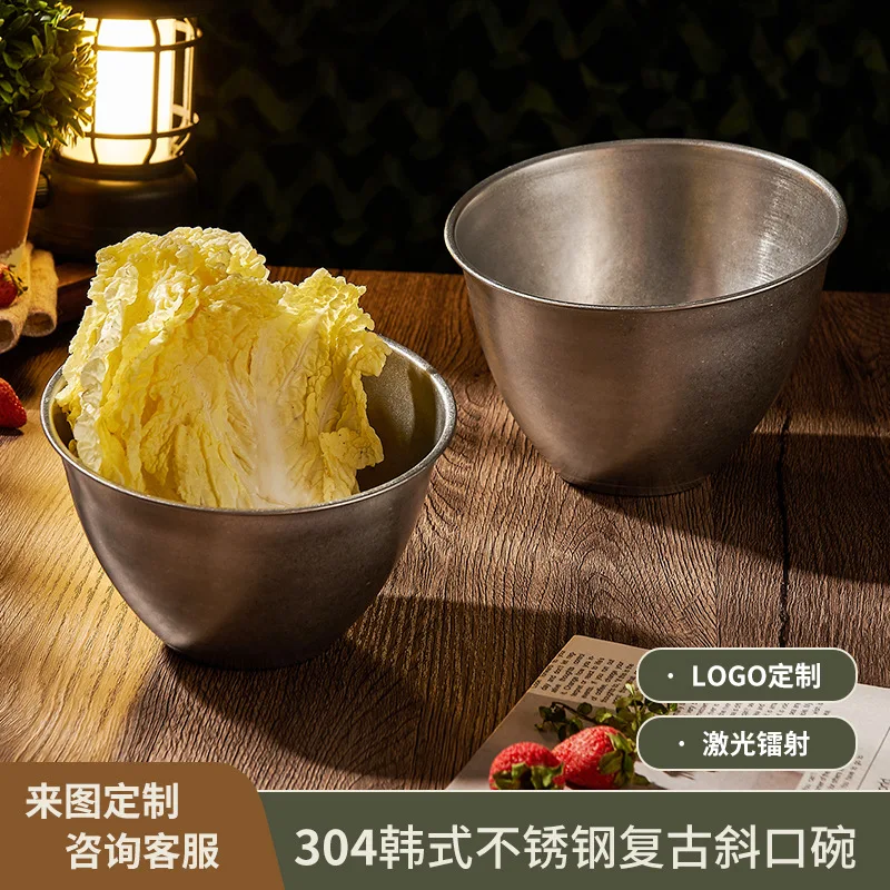 Stainless Steel Food Bowl Set Unique Style Mixing & Salad Bowls Customized Logo Disposable Good Quality Food Serving