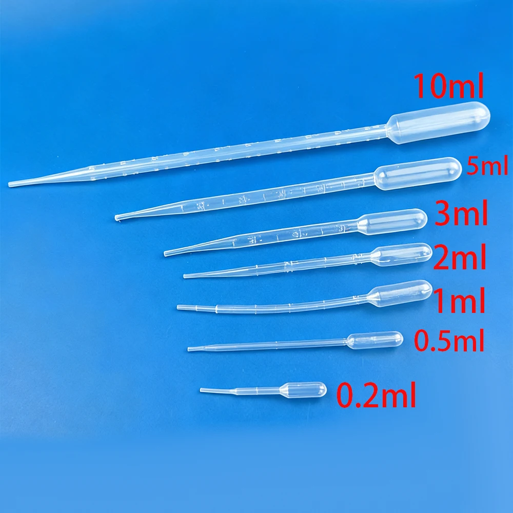 8個入り 0.2 / 0.5 / 1/2/3/5 / 10 ml 実験用ピペット、プラスチック製使い捨て目盛り付き計量カップ、ドロッパー機器、香水、ローション、タトゥー液分注用ストロー、ピペット、インク移送チューブ、実験用ドロッパー