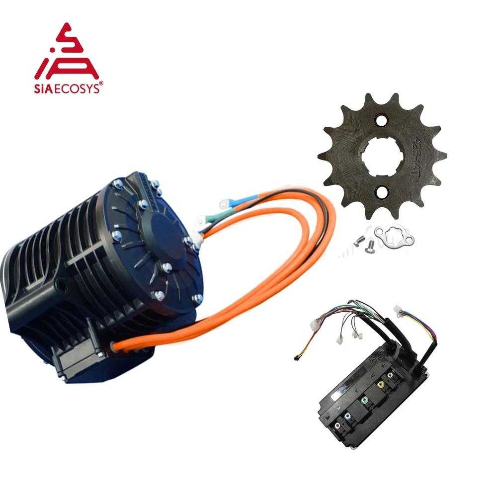 QS138 70H 3000W V1/V2 new version mid drive motor sprocket 428 and EM150SP controller for electric motorbike
