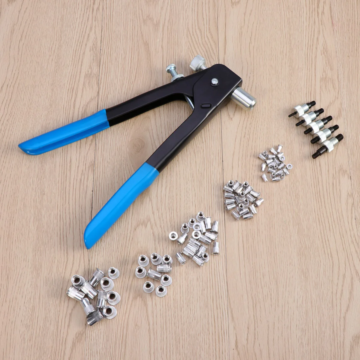 86Pcs Rivnut Tool Heavy Duty Aluminum Alloy Rivet Nut Insert Tool M5 M6 M7 M8 Easy Installation Non Slip Handle