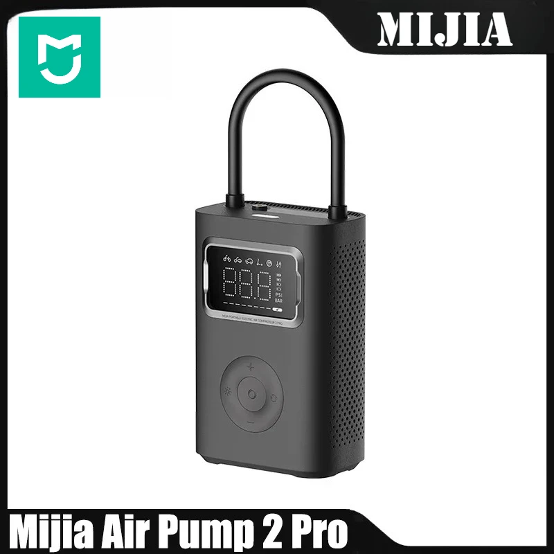 

MIJIA Air Pump 2 Pro Speed Boost Mini Portable Electric Air Compressor Treasure 150PSI Type-C LED Multitool Inflator