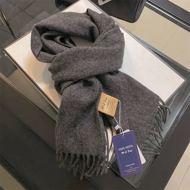 Scarf Australian Wool Solid Hue Cozy Soft Breathable Winter Unisex Versatile Premium Wrap for Men Women Daily Wear