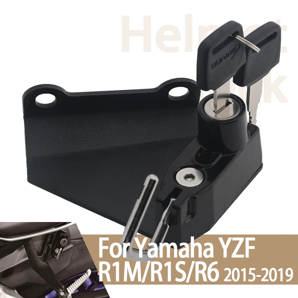 For YZF R1S R1M R6 2019 2015-2018 Helmet Lock Motorcycle Helmets Security Anti-Theft Lock Rust-Proof Sturdy Aluminum Accessories