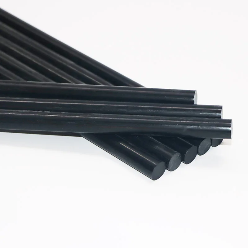 33 Stück 150 Grad hochtemperaturbeständige Heißklebestifte 11 x 300 mm für Heißklebepistole, Schwarz, Weiß, blassgelb – Detail 3