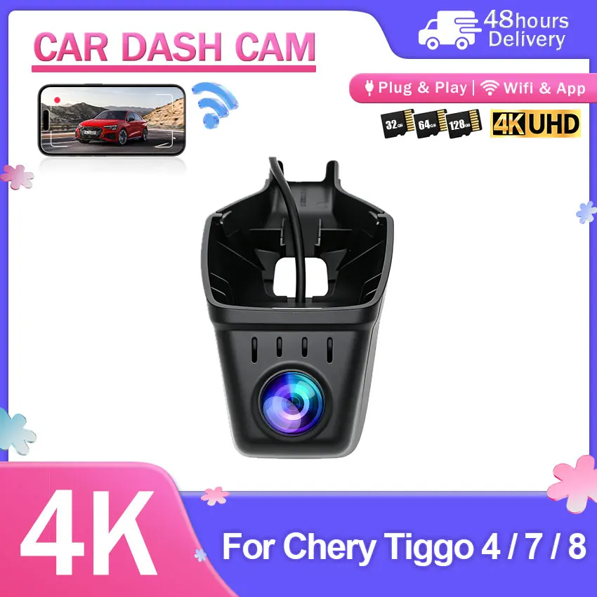 4K Dash Cam DVR For 2021-2024 Chery tiggo 4 Pro/ tiggo7 pro /tiggo8 /DR 5.0 del /6.0 del/ F35 /EMC Wave 3 /kaiji x3 pro