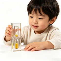 3 Minutes Mini Acrylic Hourglass Sand Timer Small Glass Sand Clock for Kitchen Baking Reading Kids Time Management Home Decor