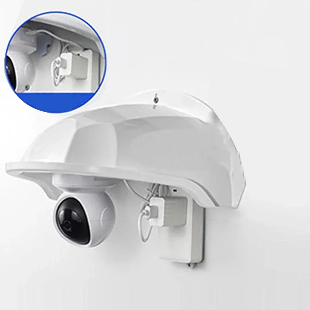 White Outdoor Security Camera Protective Housing Shield Sun Rain Dust Cover Waterproof Sticker Security Camera Cover CCTV Access