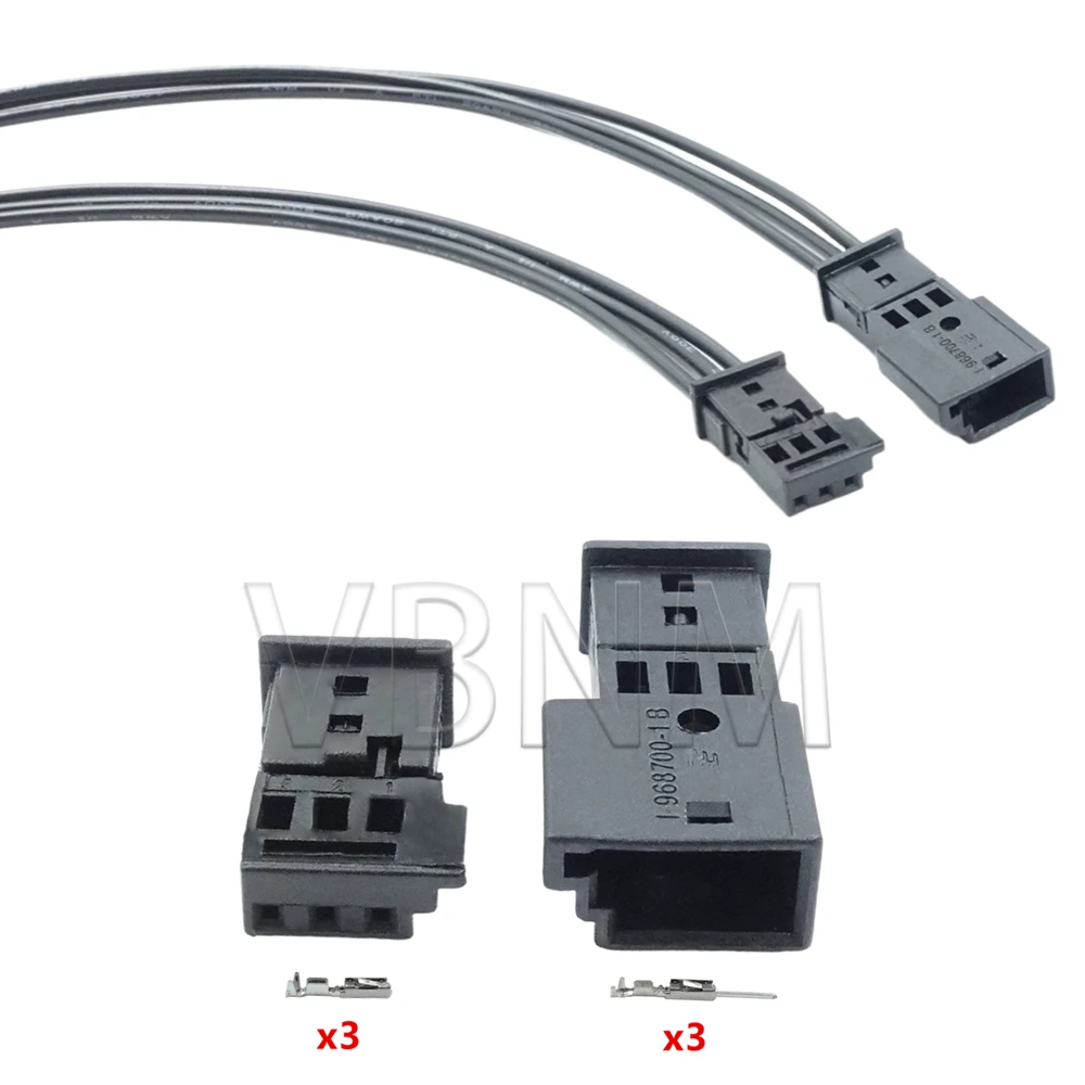 3 Pin 1-968700-1 1-1718346-1 1355620-1 Male Female Auto Stereo Connector Car Speaker Plug Treble Plug Socket For Audi VW BMW