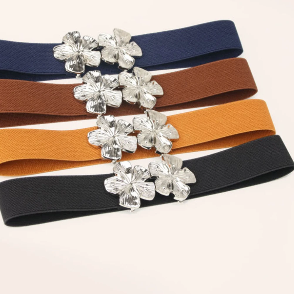 

2pcs Elastic Vintage Burgundy Thick Ribbon Strap Fashion Waist Belts Woman Fashion Wide Belt Durable Women Belts