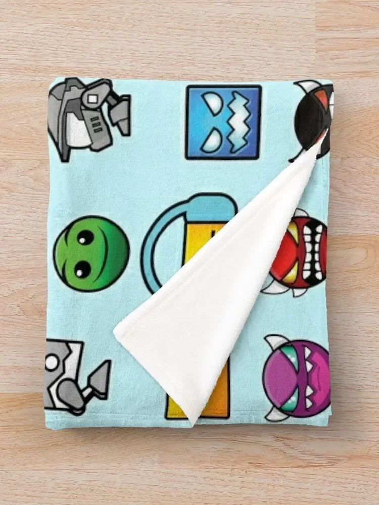 geometry dash unblocked level Throw Blanket Retros Decorative Sofas Decoratives Blankets blankets for beds  throw blanket