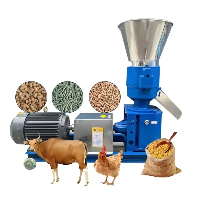 Animal chicken pig feed pellet making machine animal feed processing machines wood pellet mill pelletizer mini pellet machine