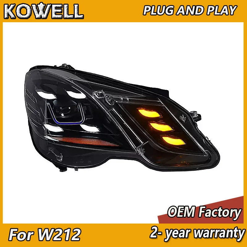

Car Styling for Mercedes W212 Headlight 2009-2013 Mercedes Benz E Class Head Lights DRL Turn Signal Low High Beam Projector Lens