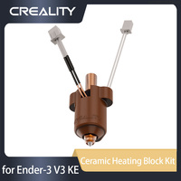 Creality Original Ender-3 V3 KE Ceramic Heating Block Kit 3d Printer Parts（Bimetallic Material Nozzel 0.4mm*2）High Flow Printing