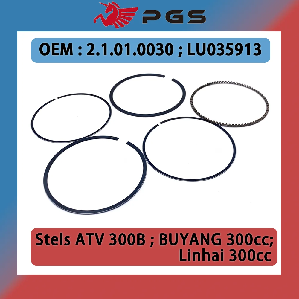 Anillo de pistón PGS para coche, piezas de ATV, Linhai 300CC, 300B, Buyang, D300, Feishen, 300cc, 1.1.01.0040, 1.1.01.0050, 2.401.0030, LU035913