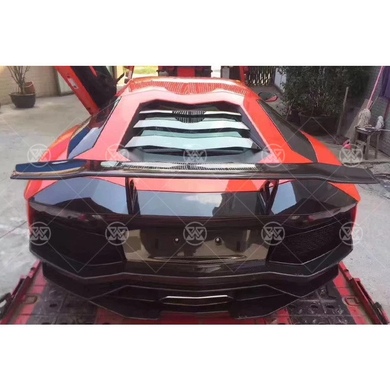 

For Lamborghini Aventador LP700 720 Carbon Fiber Rear Trunk Lid Spoiler Tail Wing Lip Diffuser Splitter DMC Style Body Kit