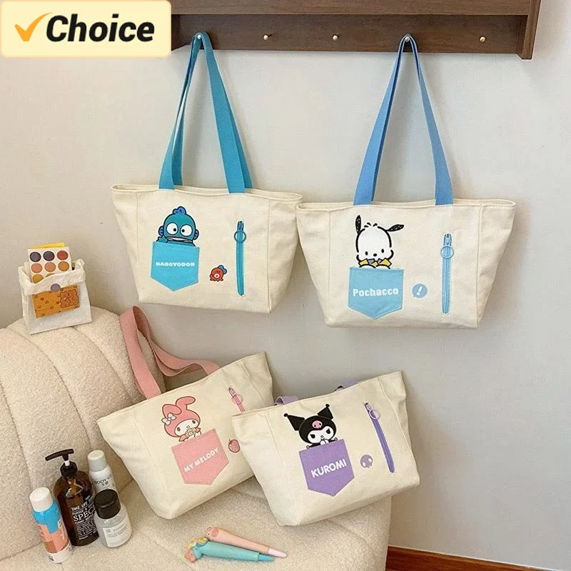 

New Sanrio Cartoon Cuolomi Canvas Handbag Shoulder Bag Shoulder Handbag for Women Travel Sport Toys Girls Purses and Handbags