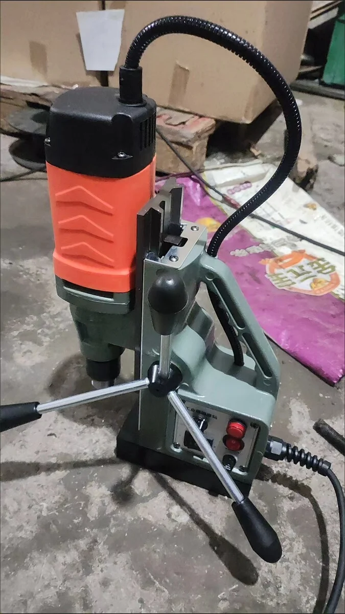 New 220V Electromagnetic Magnetic Seat Drill Hole Cutter Magnetic Drill Tapping Speed Control Hollow Iron Suction Drill